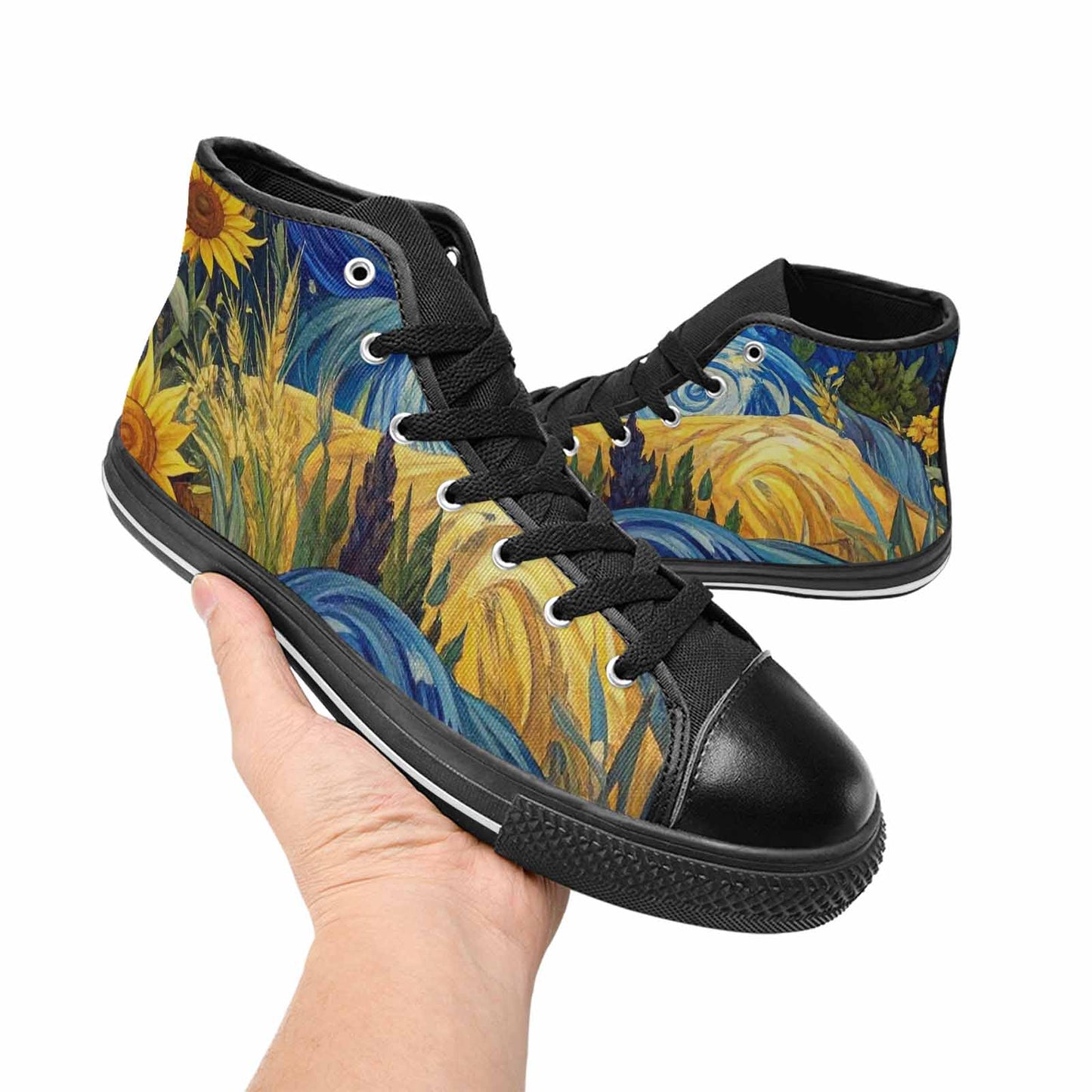 MEN'S Blend All Versions High Top Canvas Neon Fantasy Custom Shoes
