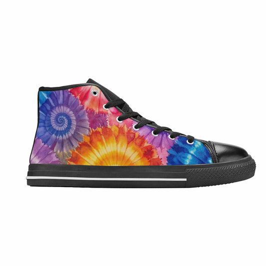 MEN'S Tie Dye Swirl High Top Canvas Cottagecore Shoes