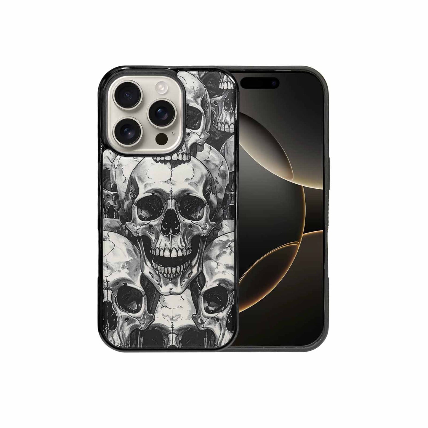 iPhone 16 Pro Case — Tessellated Human Skulls Custom, Custom Art Phone Cover