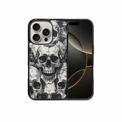 iPhone 16 Pro Case — Tessellated Human Skulls Custom, Custom Art Phone Cover