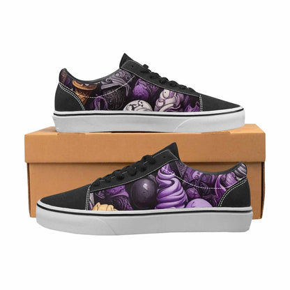 WOMEN'S Ice Cream Motif Lace-Up Canvas Dark Academia Sneakers