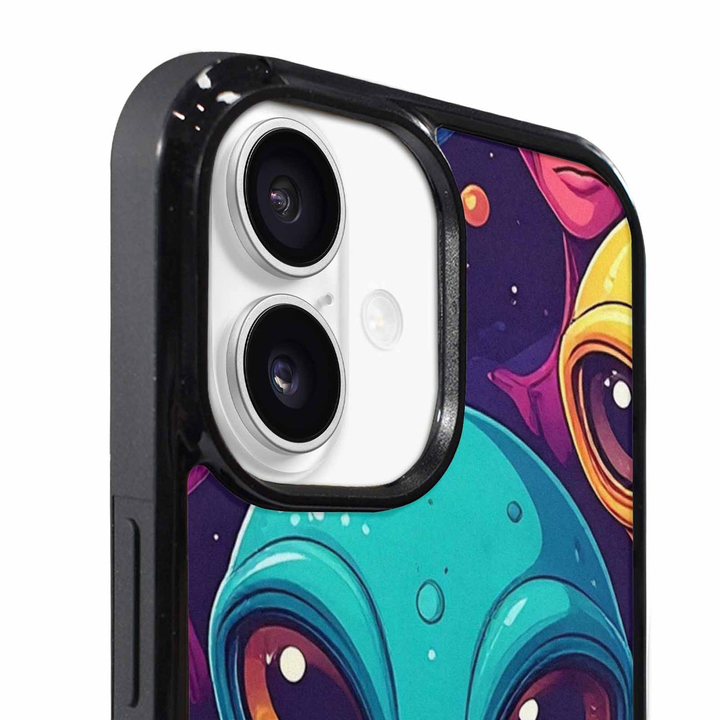 iPhone 17 Case — Alien Ufo Cartoon Art Alien Scifi, Personalized Phone Case