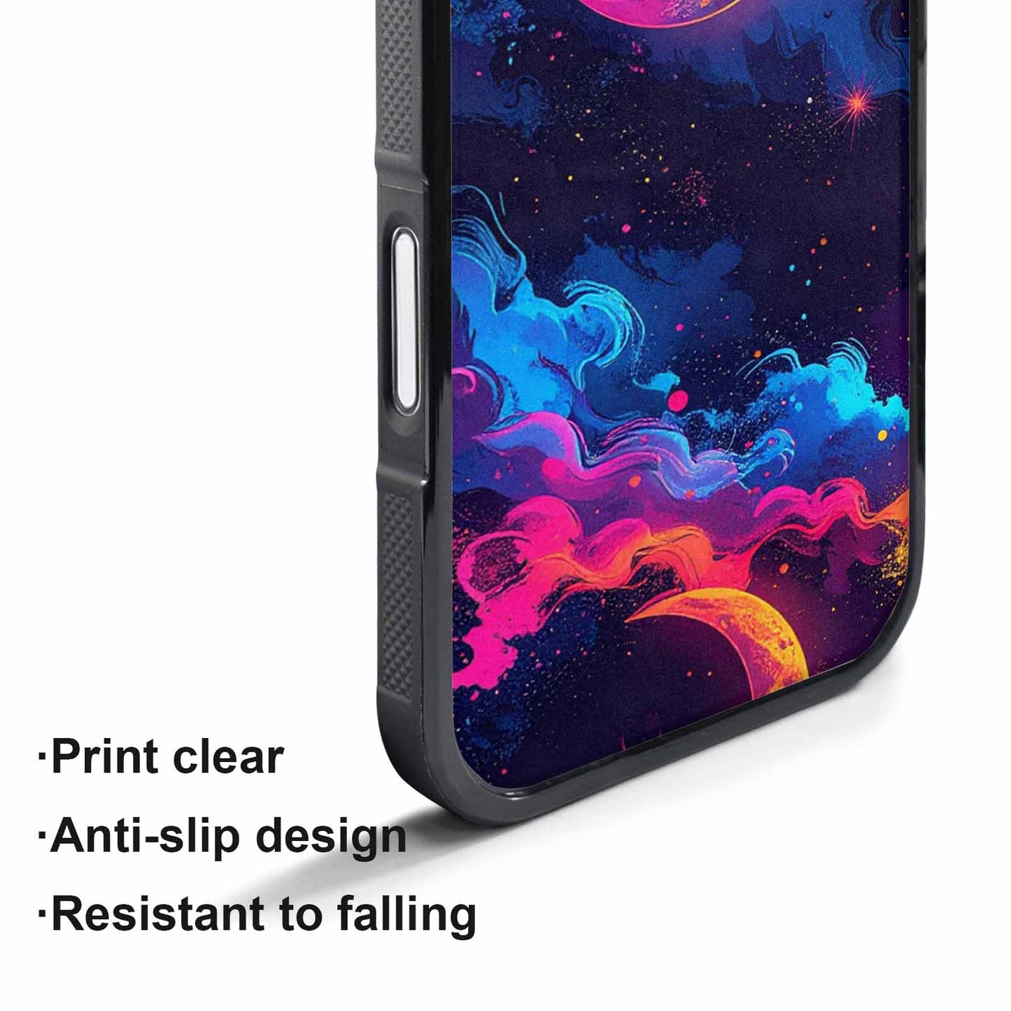 iPhone 17 Air Case — Neon Winter Moon Seamless Cartoon Cute, Customized Protective Case