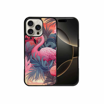 iPhone 16 Pro Max Case — Flamingo Tropical Flamingo Tropical Pattern Hundreds, Custom Art Phone Cover