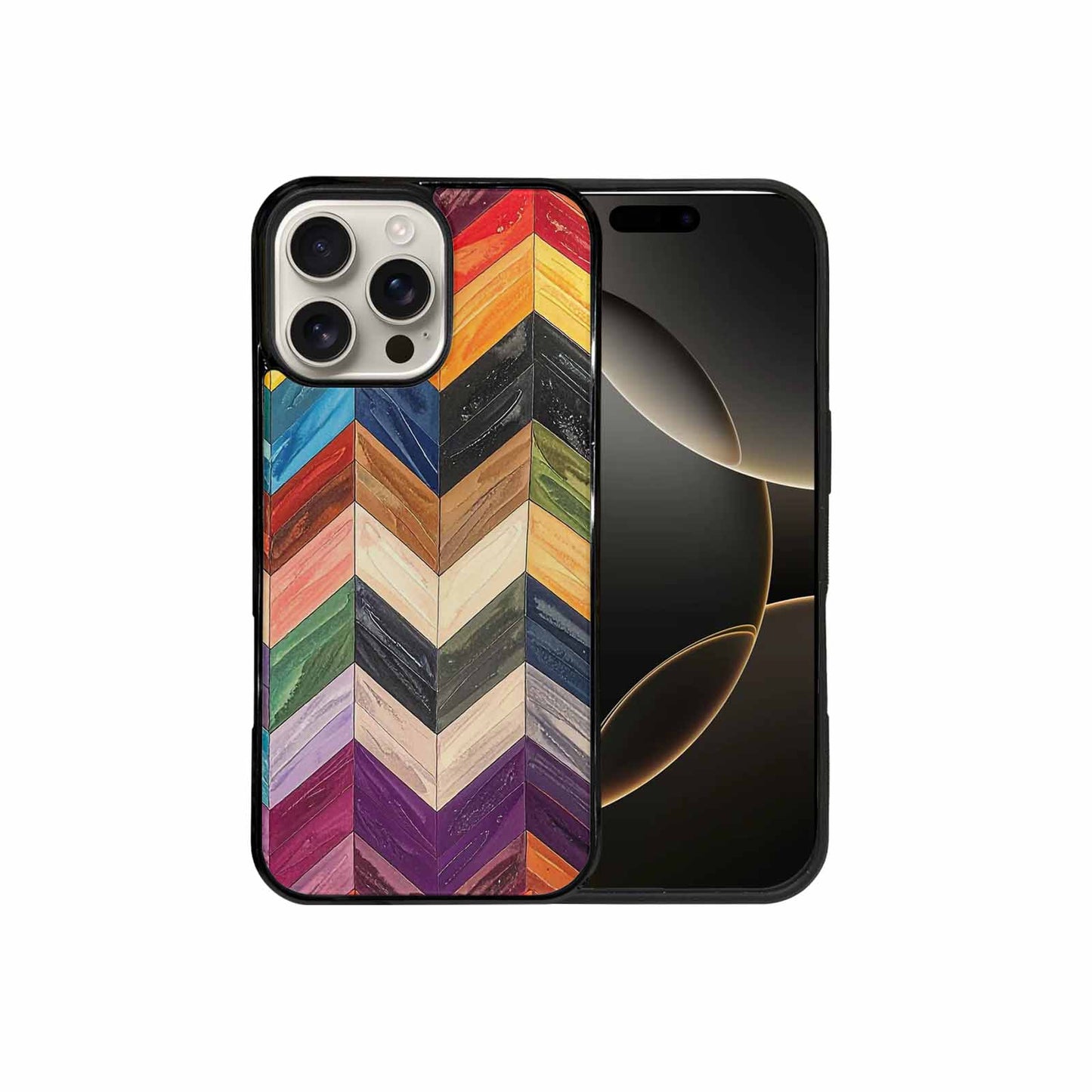 iPhone 16 Pro Max Case — Progress Pride Flag Color Theme Small, Custom Made Phone Cover