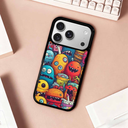 iPhone 17 Pro Case — Small Cartoon Monster Character Pattern Cartoon, Custom Designed Case Cover