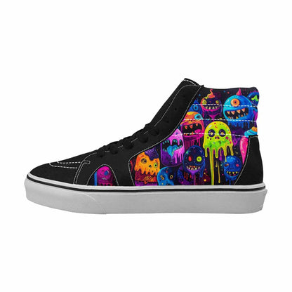 MEN'S Ice Cream Monsters  High Top Canvas Cottagecore Sneakers