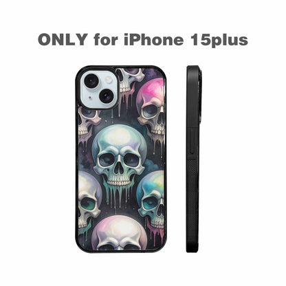 iPhone 15 Plus Case — Dark Black And White Color Tone, Custom Art Phone Cover