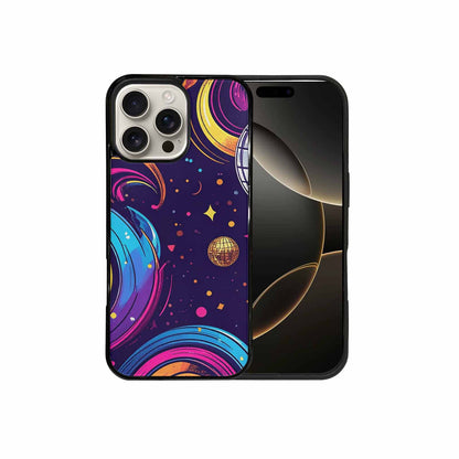 iPhone 16 Pro Max Case — 1970s Disco Cartoon Art Pattern, Custom Phone Case