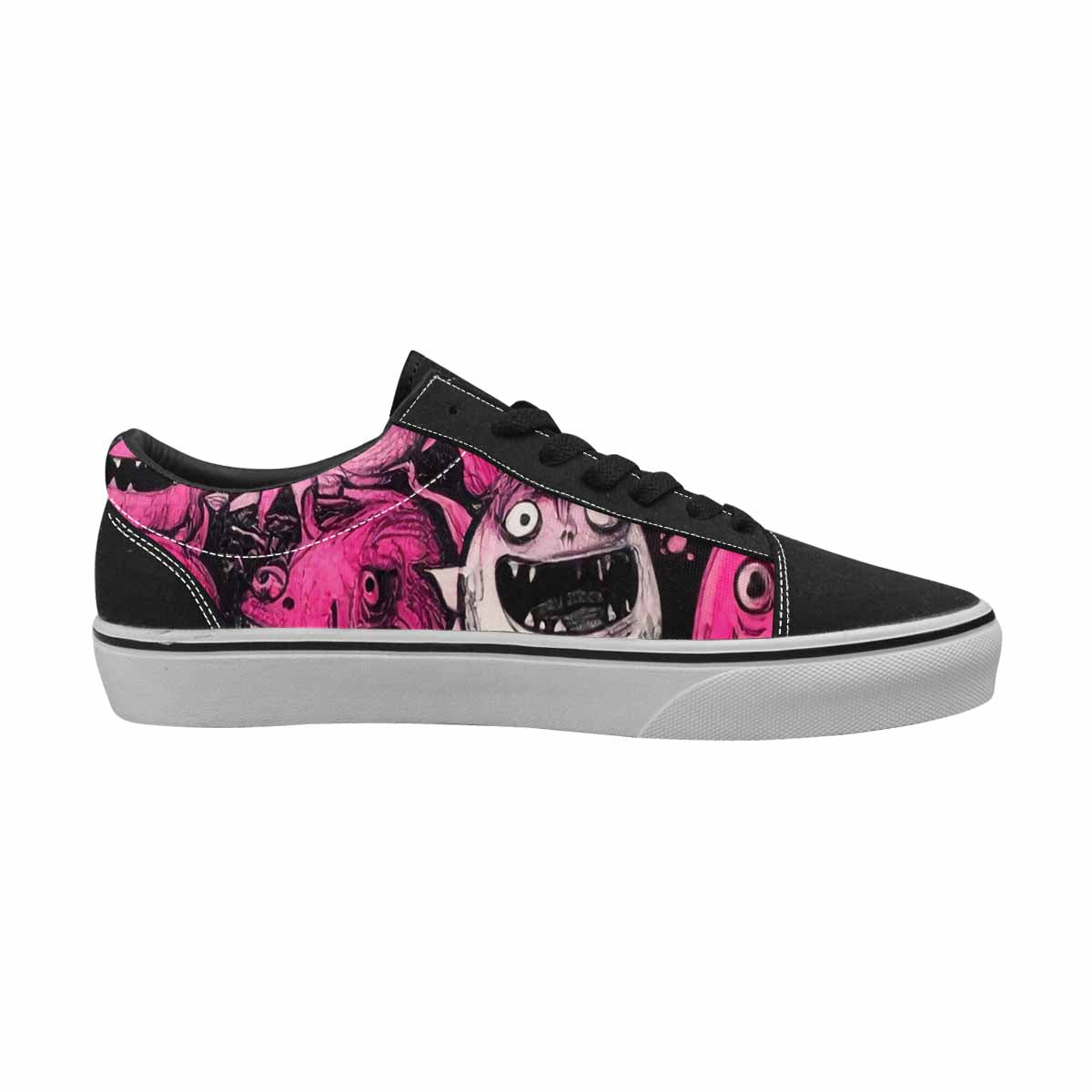 WOMEN'S Monsters (general) Lace-Up Canvas Kaleidoscope Sneakers