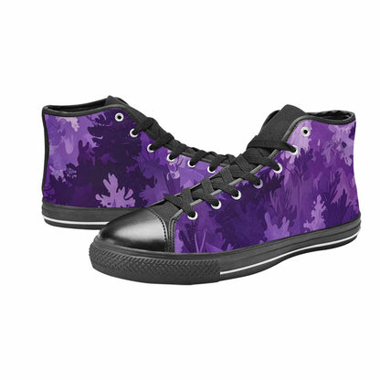 WOMEN'S Military Camouflage Blotch High Top Canvas Wallpaper Art Shoes