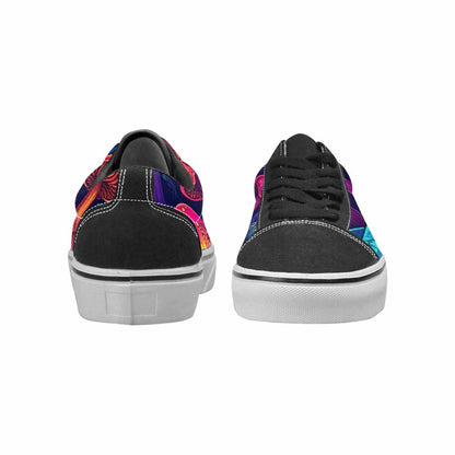 WOMEN'S Psychedelic Mushroom Canvas Lace-Up Dark Academia Custom Shoes