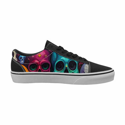 WOMEN'S Skulls (general) Skulls Lace-Up Canvas Neon Fantasy Shoes