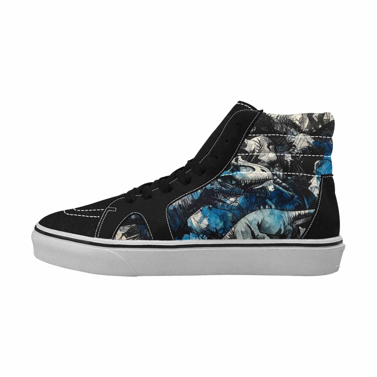 MEN'S Dinosaur Burst High Top Canvas Kaleidoscope Sneakers