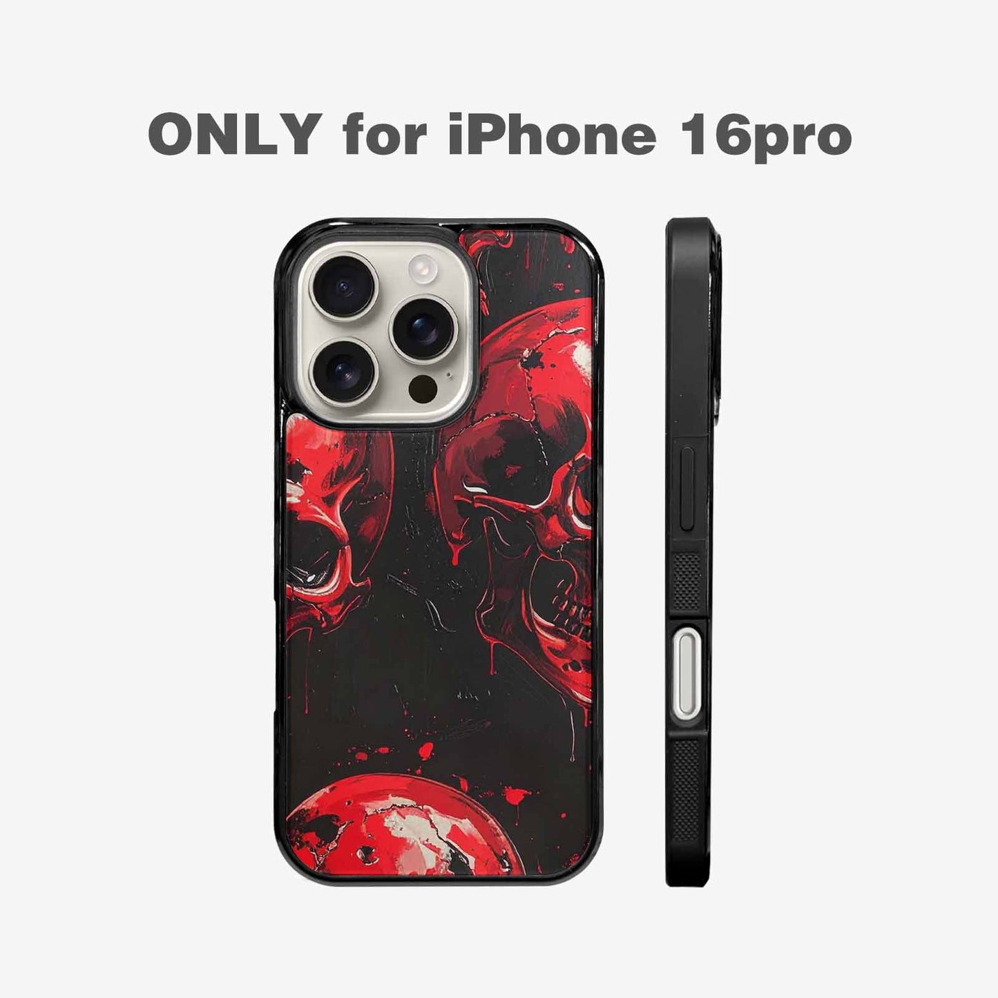 iPhone 16 Pro Case — 1000\'s Of Skulls Overlapping Eachother Everywhere, Original Design Phone Case