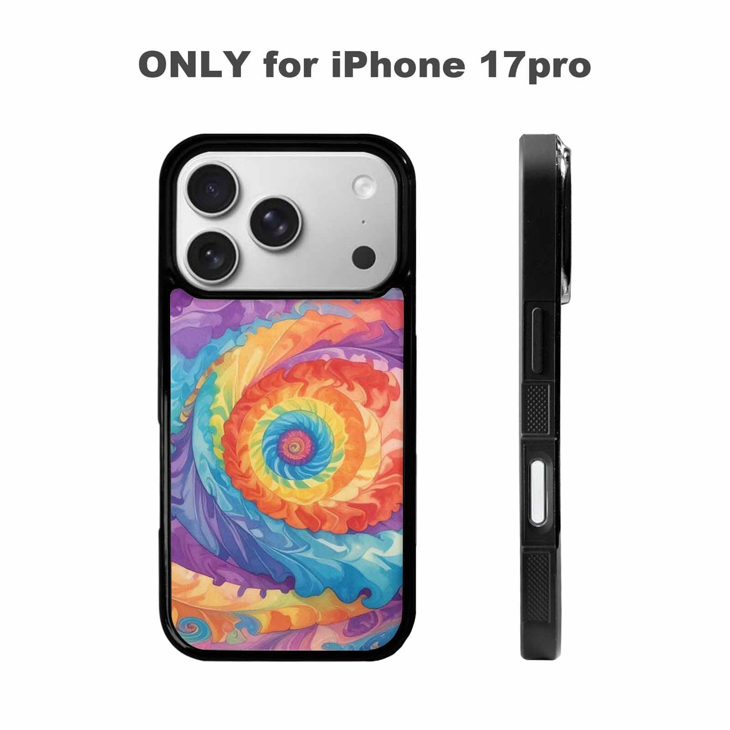 iPhone 17 Pro Case — Tie Dye Swirls Tie Dye Tie, Personalized Phone Case