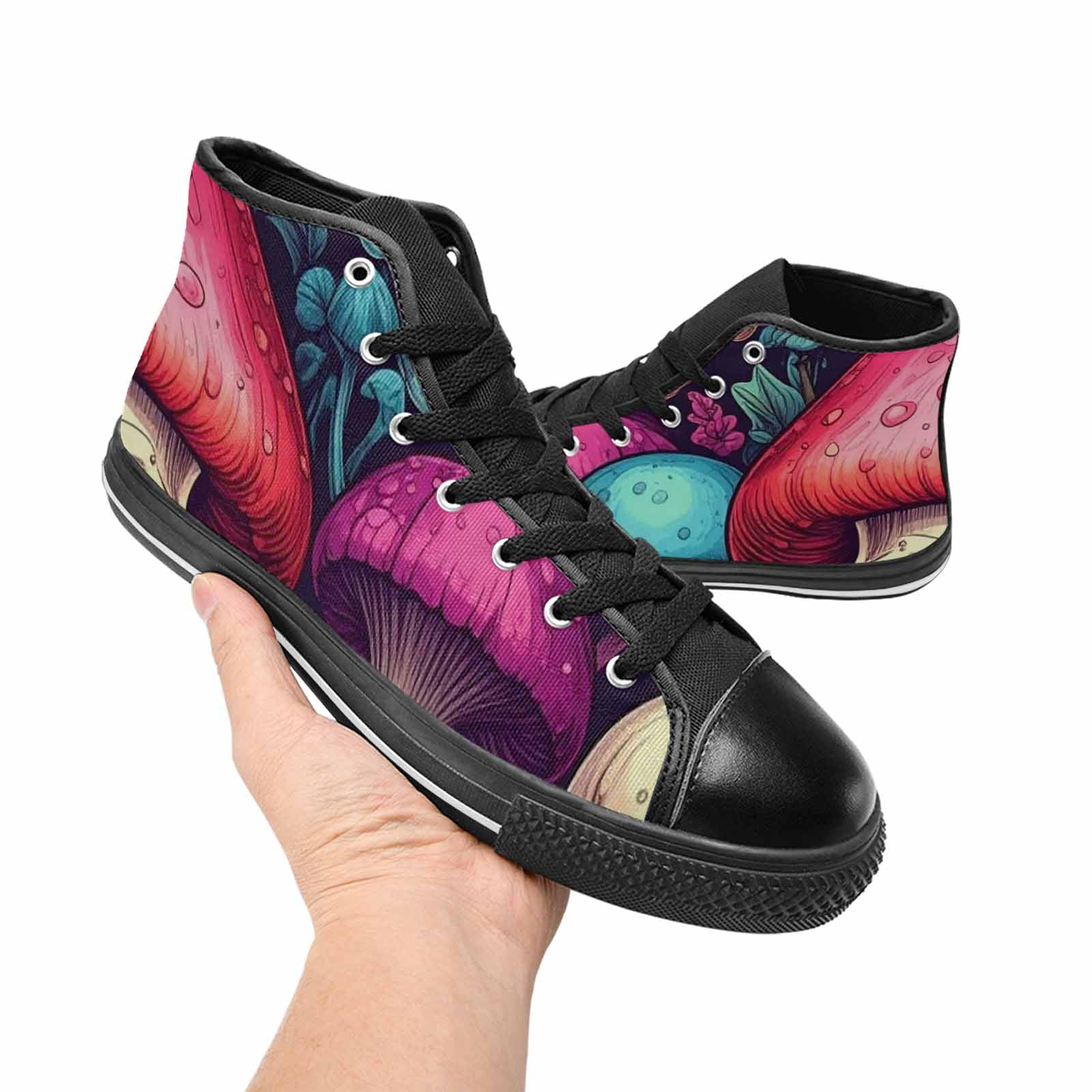 MEN'S Mushroom Skull High Top Canvas Y2K Custom Sneakers