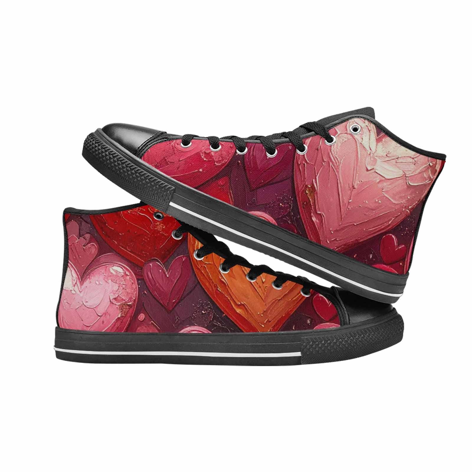 MEN'S No Words Or High Top Canvas Wallpaper Art Shoes