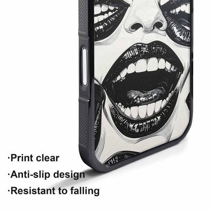 iPhone 17 Pro Case — Googly Cartoon Mouths Cartoon Cute, Custom Art Phone Cover
