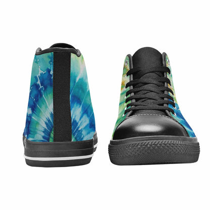 MEN'S Tie Dye Swirl High Top Canvas Dark Academia Shoes