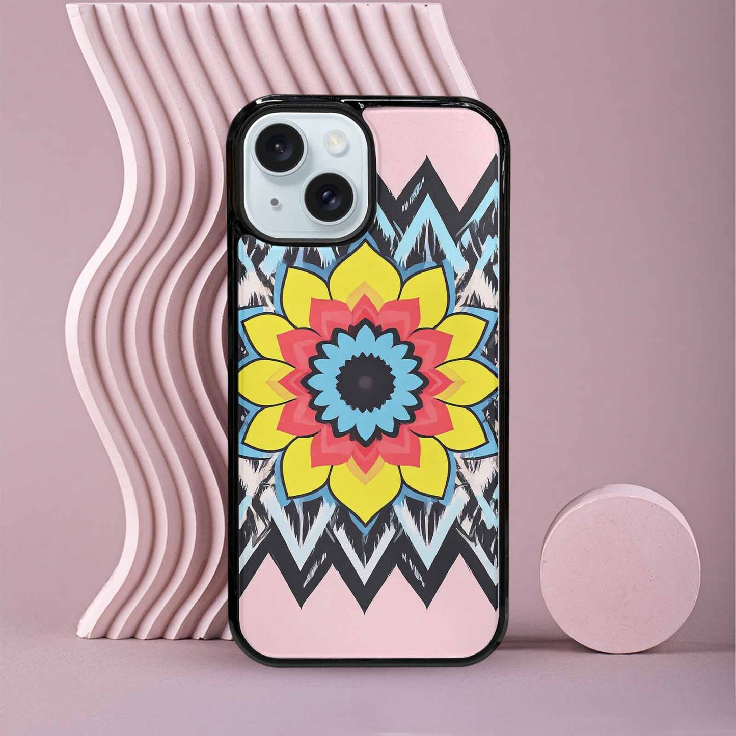 iPhone 15 Case — 1960s Mod Cartoon Art Pattern, Custom Designed Case Cover