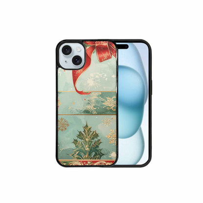 iPhone 15 Plus Case — Christmas Wrapping Paper Pattern Art Wallpaper, Customized Protective Case