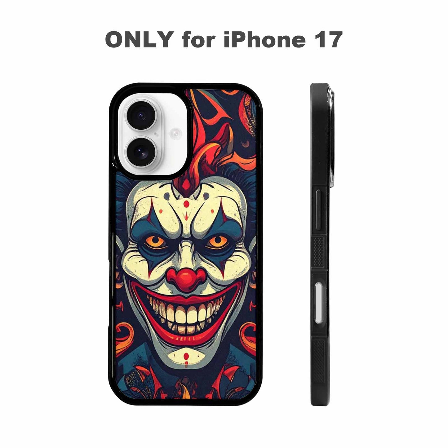 iPhone 17 Case — Evil Circus Heads Faces Cartoon Cute, Custom Phone Case