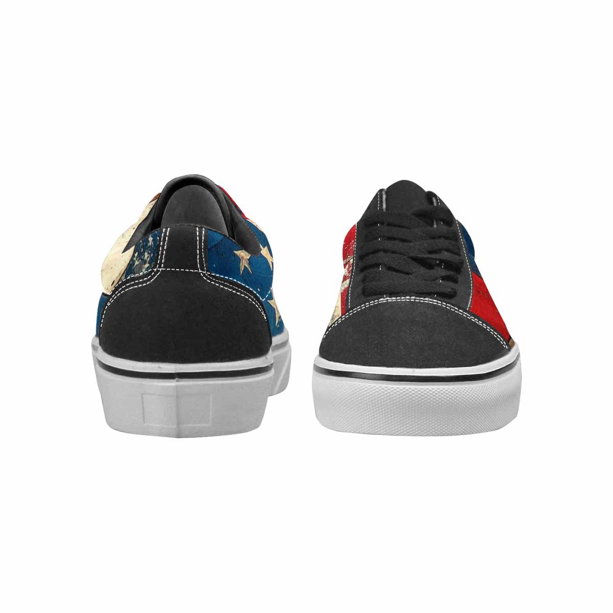 WOMEN'S American Flag Stars Canvas Lace-Up Neon Fantasy Shoes
