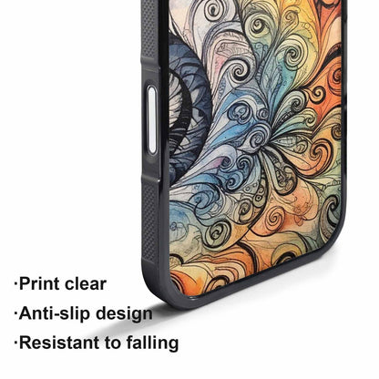 iPhone 17 Air Case — Tie Dye Swirls Black White Tie, Custom Designed Case Cover