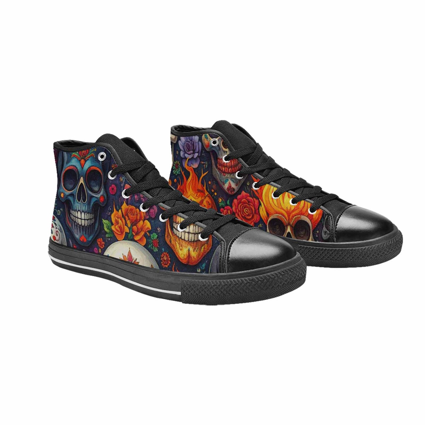 MEN'S Skull High Top Canvas Y2K Shoes