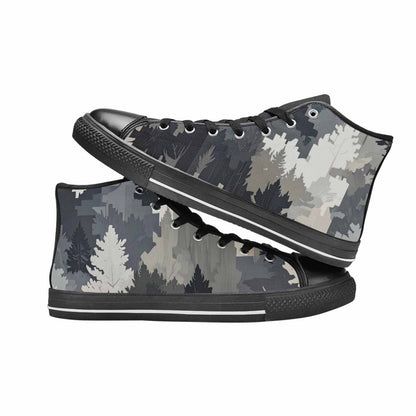 WOMEN'S Military Camouflage Blotch High Top Canvas Grunge Custom Sneakers
