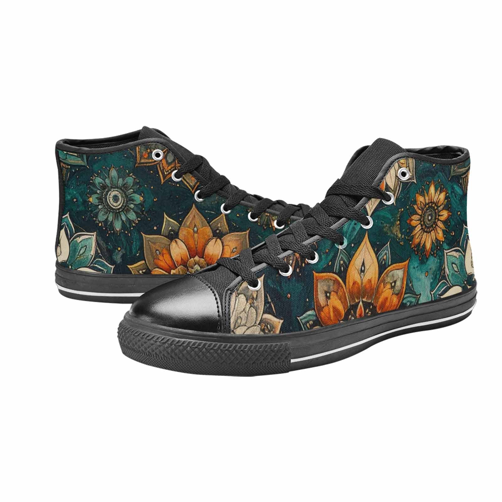WOMEN'S Mandala High Top Canvas Surreal Sneakers