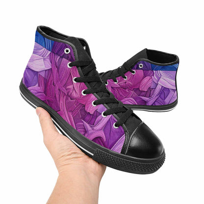 MEN'S Bisexual Flag Color High Top Canvas Vivid Custom Sneakers