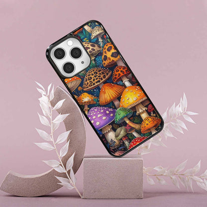 iPhone 15 Pro Max Case — Mushrooms Pattern Hundreds Of 0x7, Custom Made Phone Cover