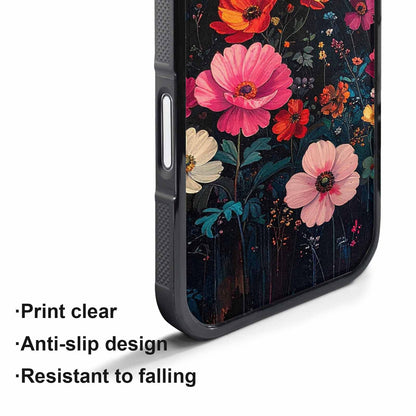 iPhone 17 Air Case — Shadowy Glitch Floral Pattern Hundreds Floral, Unique Phone Case Design