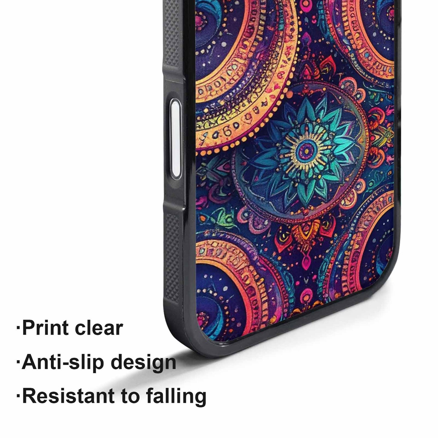iPhone 17 Pro Case — Paisley Mandala Original Art, Custom Phone Case