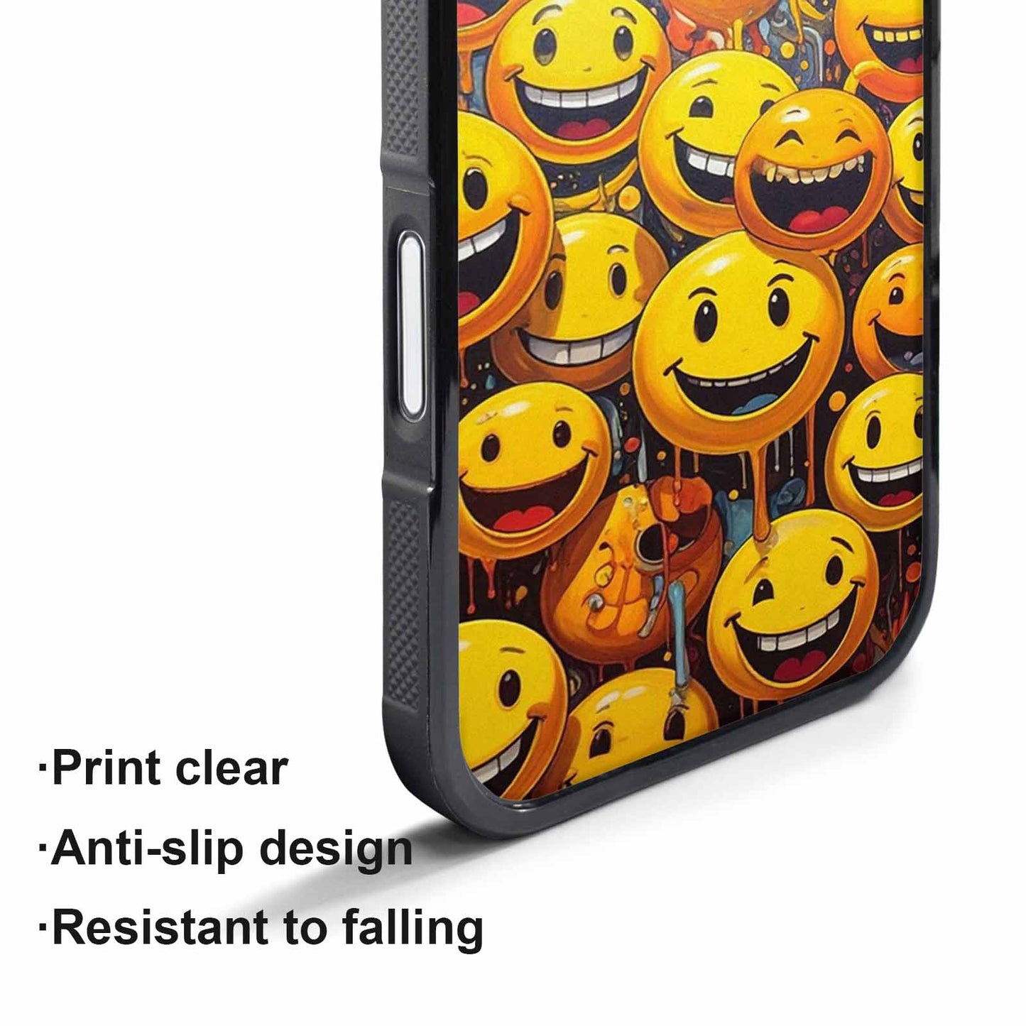 iPhone 17 Pro Case — Melting Moon Smiley Yellow Version Original, Original Design Phone Case