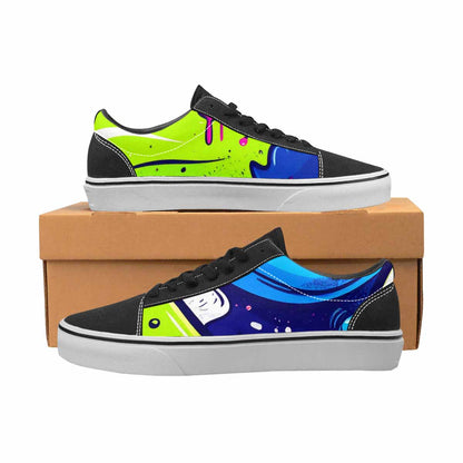 MEN'S Acid Wash Cartoon Canvas Lace-Up Neon Fantasy Custom Shoes