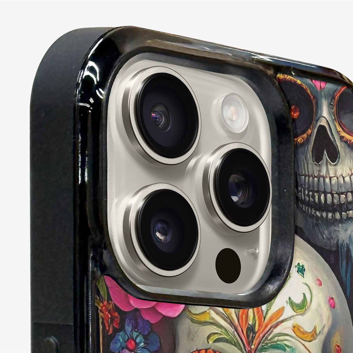 iPhone 16 Pro Case — Greyscale Black And White Dark Black, Customized Protective Case