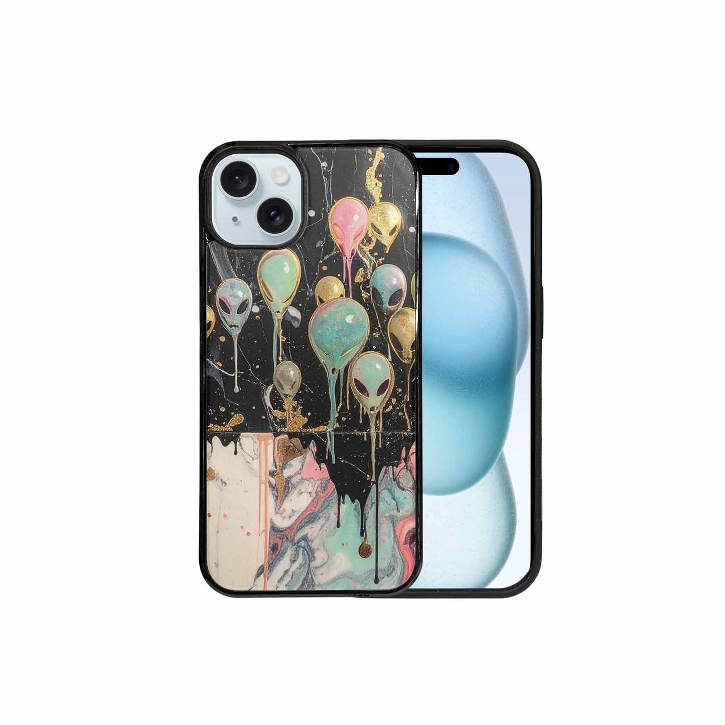 iPhone 15 Plus Case — Aliens Marblemelting Aliens Pa 7eb Personalized, Personalized Phone Case