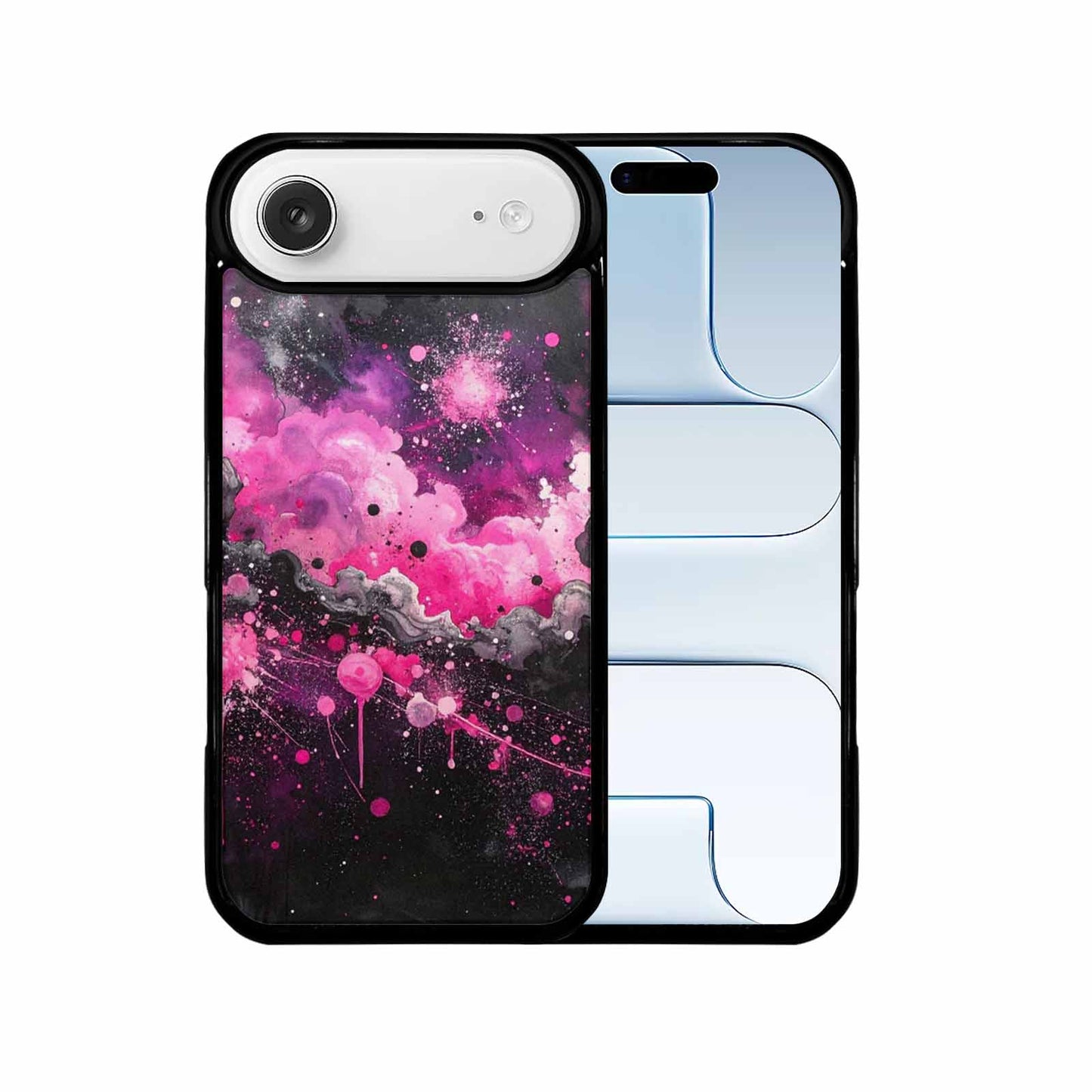 iPhone 17 Air Case — Galaxy Nebula Black Pink Ink Galaxy, Custom Print Case Cover