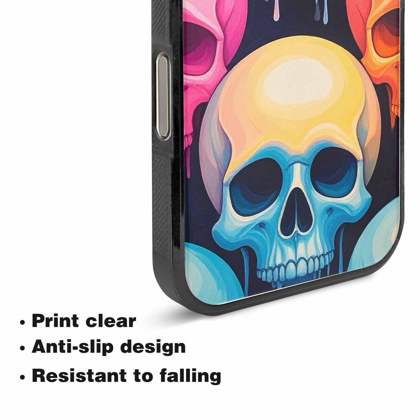 iPhone 15 Pro Max Case — Dripping Candy Skulls, Custom Designed Case Cover