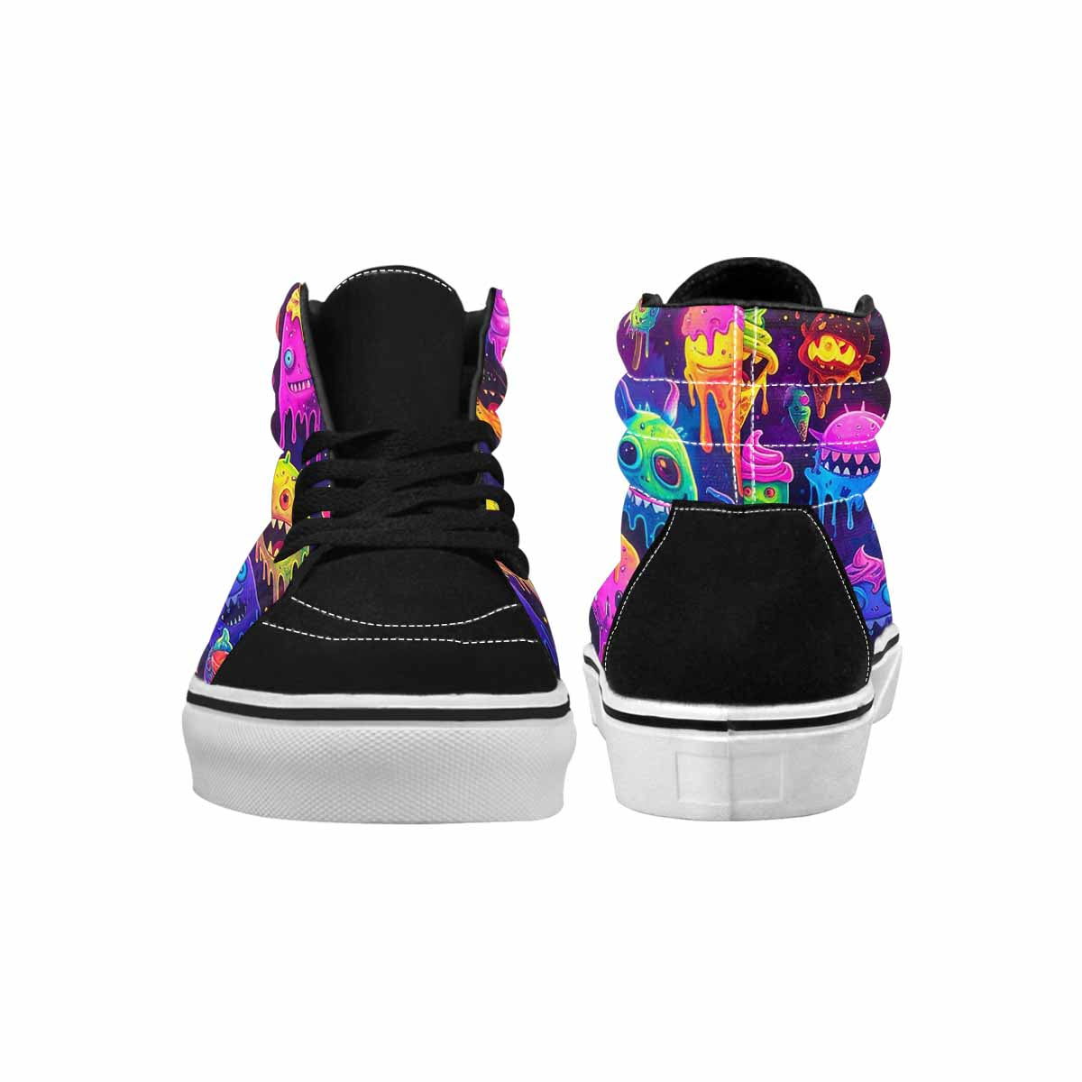 MEN'S Ice Cream Monsters  High Top Canvas Y2K Custom Shoes