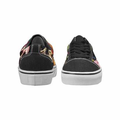 WOMEN'S Skulls Roses Melting Skulls Lace-Up Canvas Surreal Custom Shoes