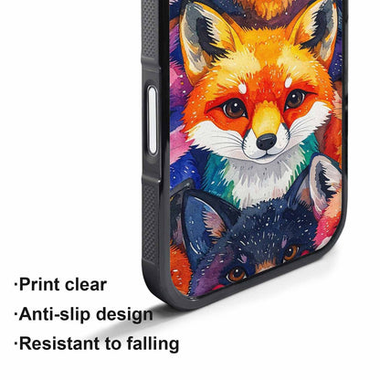 iPhone 17 Pro Case — Watercolor Kawaii Fox Faces Watercolor Abstract, Customized Protective Case