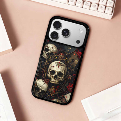 iPhone 17 Pro Case — Skull Dark Art Gothic Print Gothic, Custom Printed Phone Case
