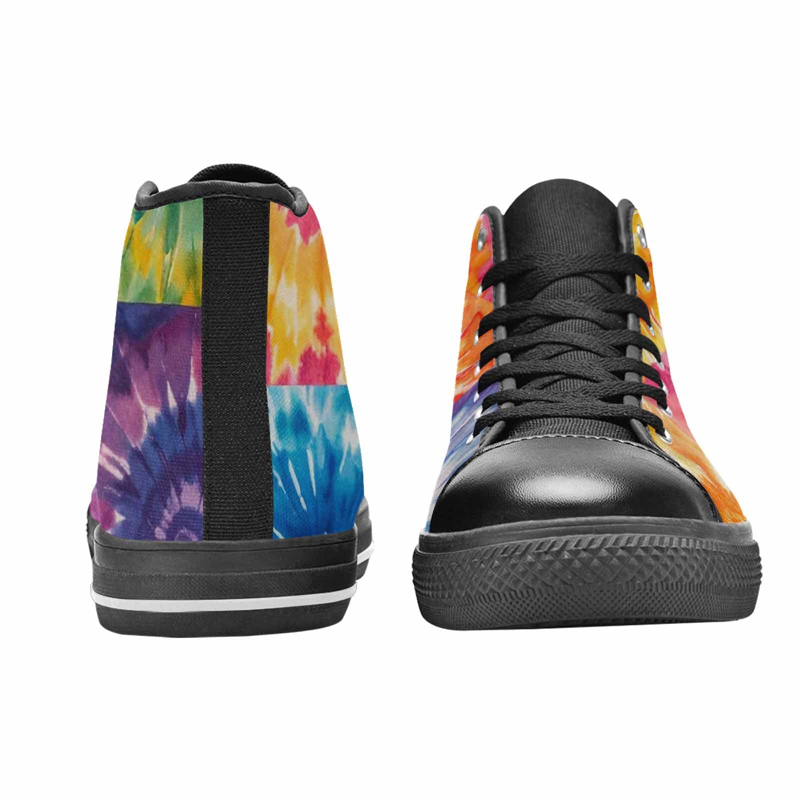 MEN'S Tie Dye Swirl High Top Canvas Dark Academia Sneakers