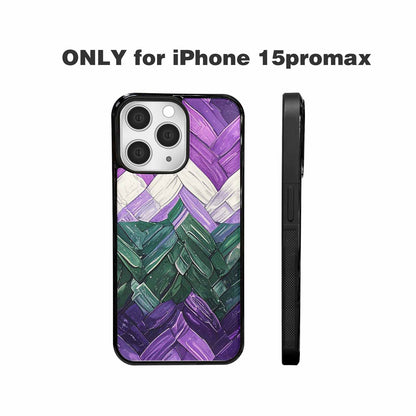 iPhone 15 Pro Max Case — Genderqueer Flag Color Theme Small Rainbow, Unique Phone Case Design