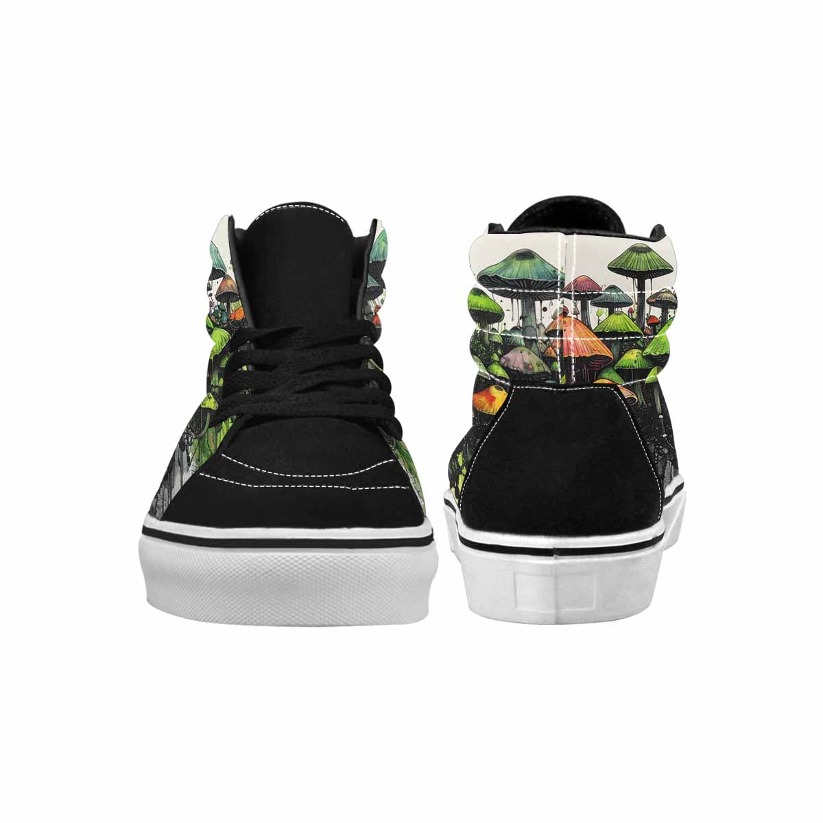 MEN'S Rainbow Drip Mushrooms High Top Canvas Neon Fantasy Shoes