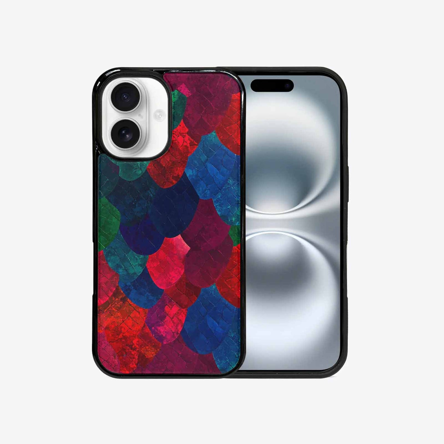 iPhone 16 Case — Snake Print Dark Seamless Pattern Vibrant, Original Design Phone Case
